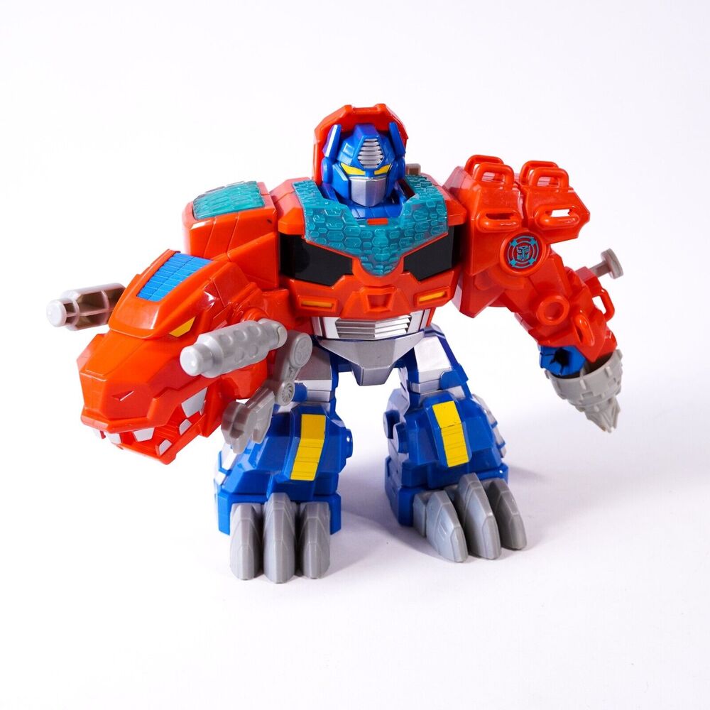Hasbro 9" Optimus Primal Dinosaur Playskool Heroes Transformers Rescue Bots Toy